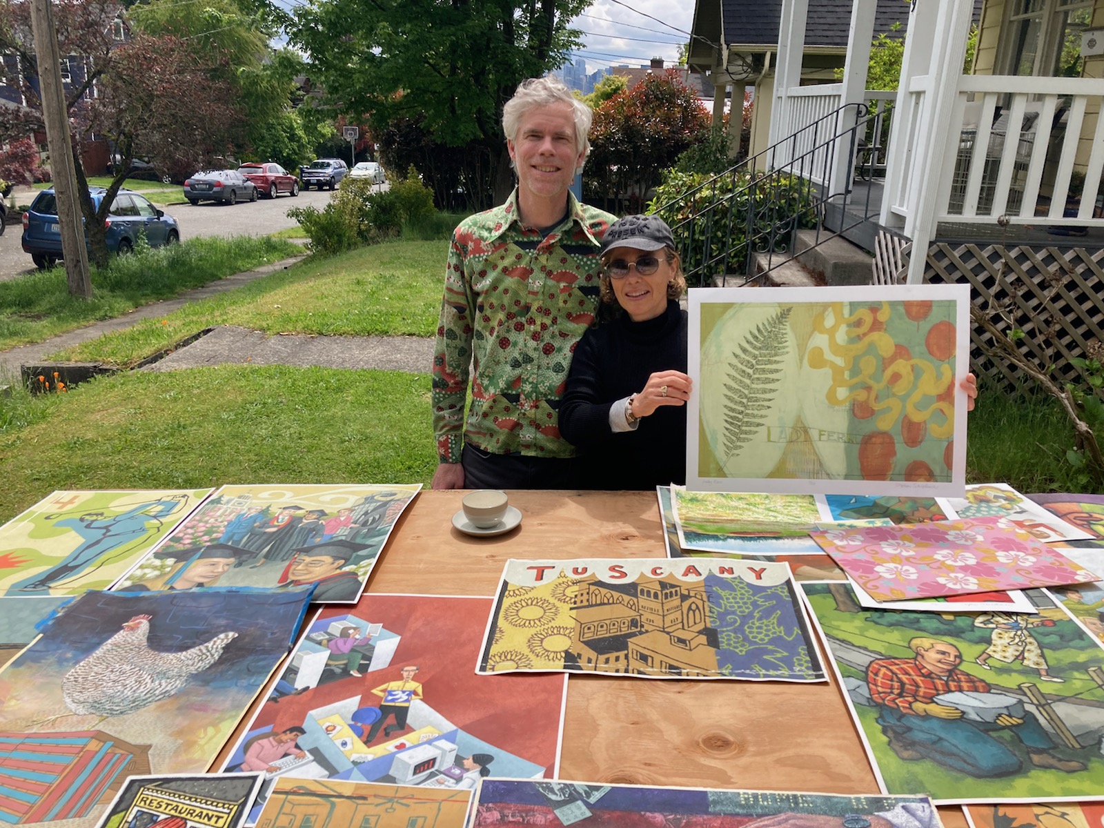 Anita Nowacka & Stephen Schildbach at his Art Yard Sale